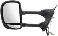 Set of 2 Front Power Towing Mirror Manual Folding Non-Heated Textured Right Passenger & Left Driver Side Direct Replacement Compatible With 1999-2007 Ford F-Series Super Duty