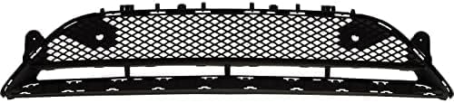 Front Bumper Center Grille Black Plastic Direct Replacement Compatible With 2017-2020 Mercedes Benz E-Class MB1036156 2138856900