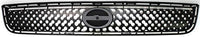 Front Grille Assembly Textured Black Shell And Insert Plastic Direct Replacement Compatible With 2008-2010 Scion tC SC1200106 5310121900 5310121110
