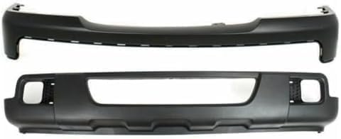 Front Bumper Upper Cover Primed + Lower Valance Panel Textured Direct Replacement Compatible With 2006-2007 Ford Ranger FO1000608 FO1095218 6L5Z17D957BAPTM 6L5Z17626AAA