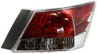 Set Of 2 Tail Light Assembly Plastic Left Driver & Right Passenger Side Direct Replacement Compatible With 2008-2012 Honda Accord HO2801172 HO2800172 33500TA0A01 33550TA0A01