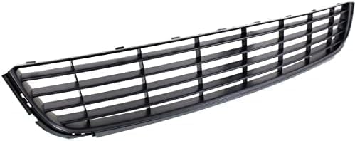 Front Bumper Grille Textured Plastic Direct Replacement Compatible With 2010-2014 Volkswagen Jetta/Golf VW1036139 1K9853677A9B9