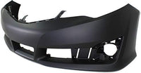 Front Bumper Cover Primed + Lower Grille Textured Direct Replacement Compatible With 2012-2014 Toyota Camry TO1000379 TO1036129 5211906975 5311206210