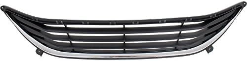 Front Bumper Grille Textured Shell with Chrome Insert Direct Replacement Compatible With 2011-2013 Hyundai Elantra HY1036115 865603Y000