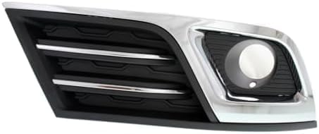 Set Of 2 Front Fog Light Moldings Textured Plastic With Chrome Trim Left Driver & Right Passenger Side Direct Replacement Compatible With 2013-2017 Chevrolet Traverse