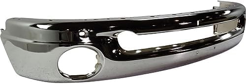 Front Bumper Steel + Upper Cover + Lower Valance Air Dam + Moldings + Fog Lamps Left & Right Side Direct Replacement Compatible With 2002-2005 Dodge Ram 1500/2003-2005 2500 3500