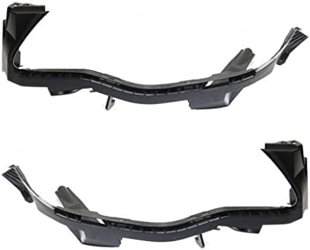 Set Of 2 Front Bumper Bracket Plastic Left Driver & Right Passenger Side Direct Replacement Compatible With 2012-2016 Subaru Impreza / 2013-2017 Subaru XV Crosstrek