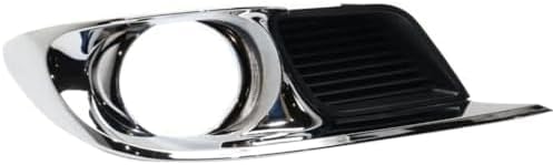 Set Of 2 Front Fog Light Molding Primed With Chrome Trim Left Driver & Right Passenger Side Direct Replacement Compatible With 2011-2012 Toyota Avalon TO1039156 TO1038156 5203007040