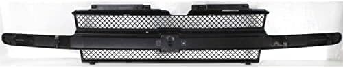 Front Grille Primed Shell And Insert With Center Bar Without Headlamp Washer Holes Direct Replacement Compatible With 2002-2005 Chevrolet Trailblazer GM1200470 10358121