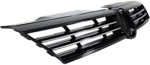 Front Grille Chrome Shell With Primed Insert Plastic Direct Replacement Compatible With 2011-2014 Volkswagen Jetta VW1200149 5C6853651AZLL