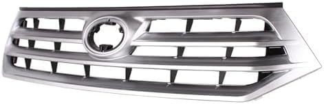 Front Grille Assembly Painted Silver Shell And Insert Direct Replacement Compatible With 2011-2013 Toyota Highlander TO1200346 531010E020
