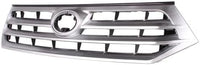 Front Grille Assembly Painted Silver Shell And Insert Direct Replacement Compatible With 2011-2013 Toyota Highlander TO1200346 531010E020