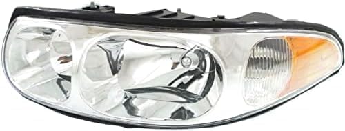 Set Of 2 Front Head Light Assembly Halogen Left Driver & Right Passenger Side Direct Replacement Compatible With 2000-2005 Buick LeSabre GM2502204 GM2503204 25713547 25713548