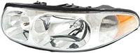 Set Of 2 Front Head Light Assembly Halogen Left Driver & Right Passenger Side Direct Replacement Compatible With 2000-2005 Buick LeSabre GM2502204 GM2503204 25713547 25713548