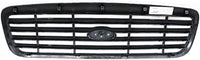 Front Grille Painted Black Shall And Insert Direct Replacement Compatible With 1999-2000 Ford Crown Victoria FO1200379 XW7Z8200AAA
