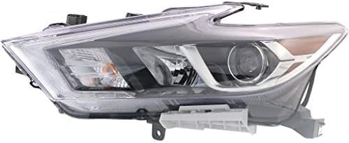 Front Head Light Assembly Plastic Left Driver Side Direct Replacement Compatible With 2016-2018 Nissan Maxima NI2502235 260604RF9B 260604RF0B