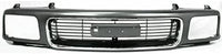 Front Grille Silver Shell And Painted Gray Insert Direct Replacement Compatible With 1994-1997 GMC Sonoma / 1995-1997 Jimmy GM1200355 15647633