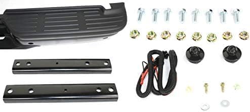 Step Bumper Assembly Primed With Rear Object Sensor Holes & Brackets Direct Replacement Compatible With 2001-2007 Ford F-250 F-350 Super Duty 3C3Z17906BA-PFM
