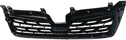 Front Grille Textured Shell And Insert With Chrome Molding Direct Replacement Compatible With 2017-2018 Subaru Forester SU1200169 91121SG280