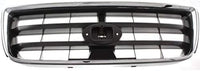 Front Grille Assembly Chrome Shell with Painted Dark Gray Insert Plastic Direct Replacement Compatible With 2003-2005 Subaru Forester SU1200127 91121SA050