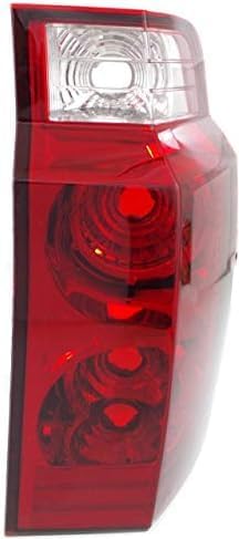 Set Of 2 Tail Light Lens and Housing Plastic Left Driver & Right Passenger Side Direct Replacement Compatible With 2006-2010 Jeep Commander CH2819108 CH2818107 55396458AH 55396459AH