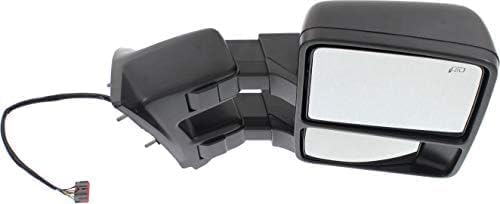 Front Power Mirror Towing Manual Folding Heated Textured Right Passenger Side Direct Replacement Compatible with 2011-2012 Ford F-Series Super Duty FO1321401 BC3Z17682BA
