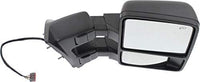 Front Power Mirror Towing Manual Folding Heated Textured Right Passenger Side Direct Replacement Compatible with 2011-2012 Ford F-Series Super Duty FO1321401 BC3Z17682BA