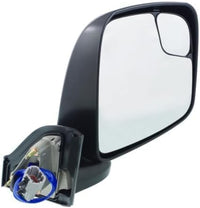 Set Of 2 Front Power Mirror Non-Towing Manual Folding Heated Textured Left Driver & Right Passenger Side Direct Replacement Compatible With 2013-2021 Nissan NI1321246 NI1320246