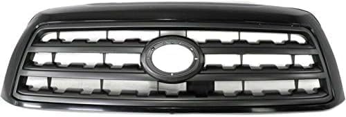 Front Grille Black Shell With Gray Insert Direct Replacement Compatible With 2008-2017 Toyota Sequoia SR5 TO1200330 531000C210C0
