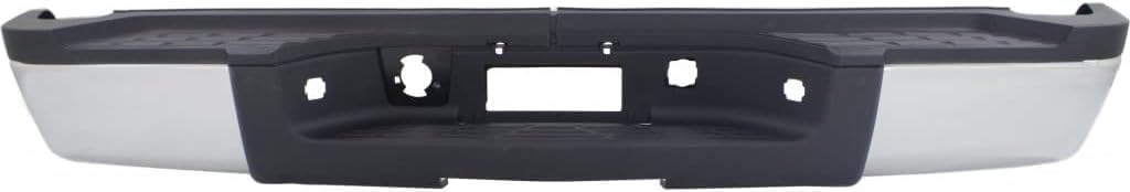 Step Bumper Assembly Chrome Without Object Sensor Holes Direct Replacement Compatible With 2007-2010 Chevrolet Silverado/GMC Sierra 2500 3500 HD GM1103150 19259332