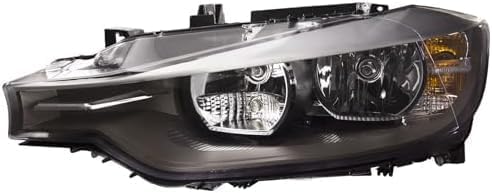 Front Headlight Assembly Halogen Left Driver Side Direct Replacement Compatible With 2012-2015 BMW 3-Series BM2502169 63117338709