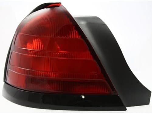 Set Of 2 Tail Light Lens And Housing With Black Molding Right Passenger & Left Driver Side Direct Replacement Compatible With 2000-2011 Ford Crown Victoria FO2801160 FO2800160