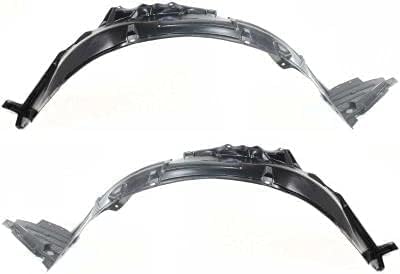 Set Of 2 Front Fender Liners Left Driver & Right Passenger Side Direct Replacement Compatible With 2004-2008 Nissan Maxima NI1251115 NI1250115 63843ZK00A 63842ZK00A