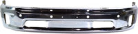 Front Bumper Chrome Steel With Parking Aid Sensor & Fog Light Holes + License Plate Bracket Direct Replacement Compatible With 2014-2018 Ram 1500 CH1002402 CH1068127 68160857AA