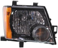 Set Of 2 Front Head Light Assembly With Black Interior Left Driver & Right Passenger Side Direct Replacement Compatible With 2009-2015 Nissan Xterra NI2502189 NI2503189