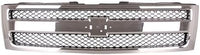 Front Grille Chrome Shell And Insert Plastic Factory Installed Direct Replacement Compatible With 2007-2013 Chevrolet Silverado 1500 GM1200572 25810707 19303978 22849840