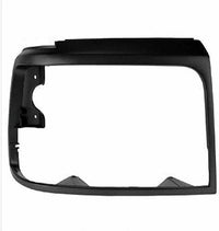 Front Header Panel + Grille + Bezels Primed Left Driver & Right Passenger Side Direct Replacement Compatible With 1992-1997 Ford F-150 F-250 F-350 FO1220113 FO1200172 FO2512131