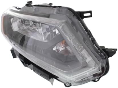 Set Of 2 Front Head Light Assembly Plastic Left Driver & Right Passenger Side Direct Replacement Compatible With 2014-2016 Nissan Rogue NI2503226 NI2502226 260104BA2A,260604BA2A