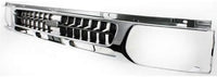 Front Grille Chrome Shell & Painted Dark Argent Insert Plastic Direct Replacement Compatible With 1996-1999 Nissan Pathfinder NI1200176 623100W401