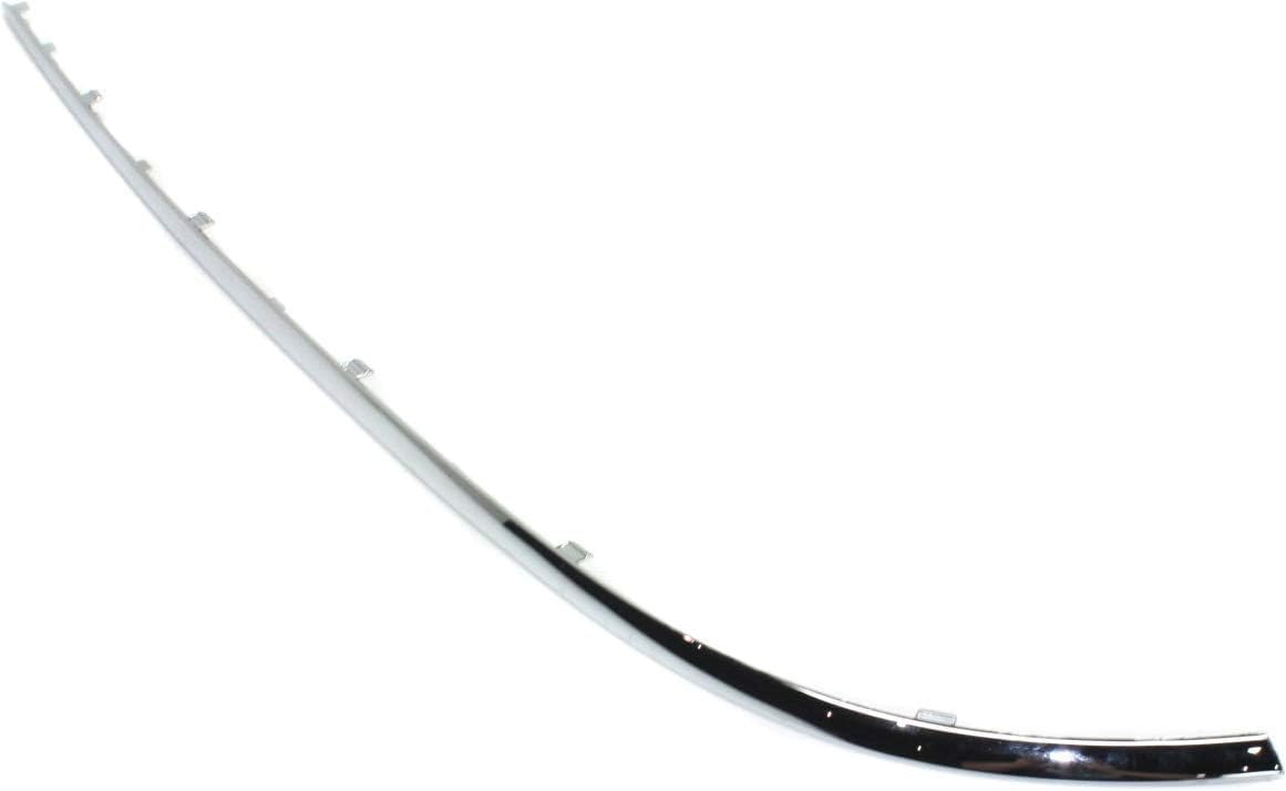 Rear Bumper Outer Impact Strip Molding Chrome Left Driver Side Direct Replacement Compatible with 2003-2006 Mercedes Benz E-Class 21188003129744
