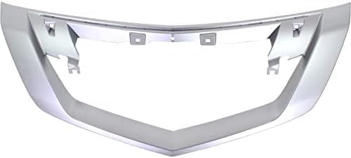 Front Grille Molding Satin Plastic Direct Replacement Compatible With 2009-2011 Acura TL AC1210114 75140TK4A01ZB