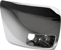 Set Of 2 Front Bumper End Cap Chrome Plastic Left Driver & Right Passenger Side Direct Replacement Compatible With 2007-2013 Chevrolet Silverado 1500 GM1004156 GM1005156