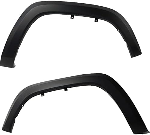 Set of 2 Front Fender Flare Textured Plastic Left Driver & Right Passenger Side Direct Replacement Compatible with 2016-2023 Toyota Tacoma TO1291109 TO1290109 7587104060 7587204060