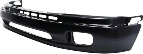 Front Bumper Primed Steel + Upper Cover Textured + Bumper Mounting Bracket Left Driver And Right Passenger Side Direct Replacement Compatible With 2000-2006 Toyota Tundra TO1002171