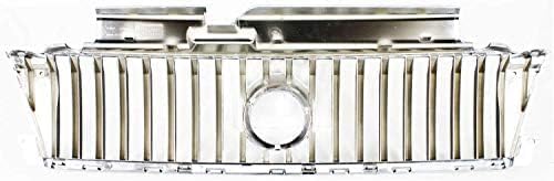 Front Grille Assembly Primed Shell With Chrome Insert Plastic Direct Replacement Compatible With 2005-2007 Mercury Mariner FO1200468 5E6Z8200AA