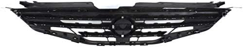 Front Bumper Primed + Grille Chrome Shell & Black Insert + Head Lights + Fog Lamp Molding Left Driver & Right Passenger Side Direct Replacement Compatible With 2010-2012 Nissan Altima