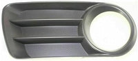Front Bumper Center Grille + Fog Light Molding Primed With Fog Light Holes Right Passenger & Left Driver Side Direct Replacement Compatible With 2002-2005 Ford Explorer FO1036107