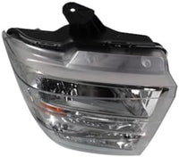 Front Bumper Chrome Steel + Head Light Assembly Left Driver & Right Passenger Side Direct Replacement Compatible With 2008-2019 Ford Econoline Van