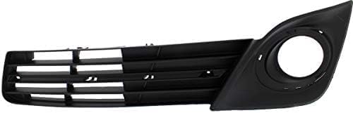 Front Bumper Lower Grille Textured + Fog Light Molding Bezels Textured Left Driver & Right Passenger Side Direct Replacement Compatible With 2012-2014 Toyota Camry TO1036129 TO1039149