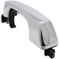 Set of 2 Front & Rear Exterior Door Handle + Cap Chrome Plastic Right Passenger & Left Driver Side Direct Replacement Compatible with 2006-2010 Hummer H3 FDH010179 25832249
